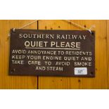 SOUTHERN RAILWAY CAST SIGN