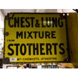 OLD METAL SIGN - STOTHERTS CHEST & LUNG