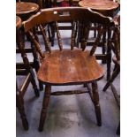 SET OF 5 CLUB BACK CHAIRS