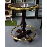 HIGH TABLE WITH BRASS RAILS