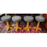 4 LOW STOOLS