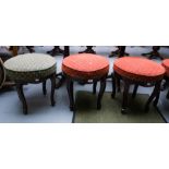 5 + 1 UPHOLSTERED TOP LOW STOOLS