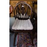 PAIR OF WHEEL BACK CHAIRS