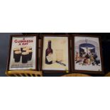 3 FRAMED GUINNESS ADVERT PRINTS