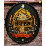 OVAL HALES ALE TIMBER SIGN