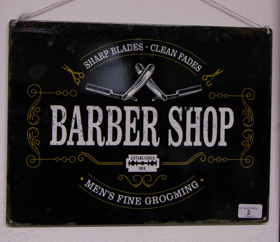 BARBER SHOP TIN SIGN