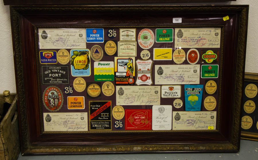 COLLECTION OF WATERFORD MEMORABILIA IN FRAME