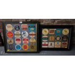 2 FRAMED BEER MAT COLLECTIONS