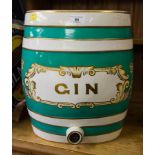 2 PORCELAIN GIN + RUM BARRELS - 1 AF