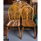 8 ELM WHEEL BACK CHAIRS