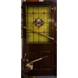 MAHOGANY LEADED GLASS DOOR - GUINNESS 86" X 36" - AF