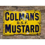 COLEMANS MUSTARD ENAMEL SIGN