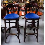 2 HIGH BENTWOOD STOOLS