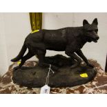 BRONZED FIGURE OF A FOX