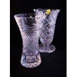 2 WATERFORD FOOTED VASES