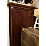 2 DOOR STAINED WARDROBE WITH DRAWER BASE