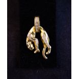 14K GOLD + DIAMOND PANTHER PENDANT