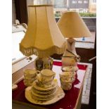 ROYAL TARA TEA SET + 2 TABLE LAMPS