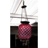 ANTIQUE RUBY LIGHT FITTING