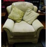 LARGE GREEN WING ARM CHAIR
