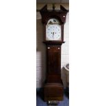 GEORGE IV INLAID MAHOGANY LONG CASE CLOCK 85"H X 20"W