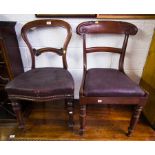2 ANTIQUE MAHOGANY DINING CHAIRS