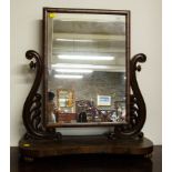 VICTORIAN MAHOGANY TOILET MIRROR