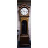 19TH CENTURY IRISH LONG CASE OAK CLOCK BY L.E.