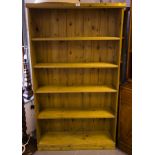 PAIR OF PINE OPEN BOOKSHELVES