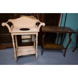 PAINTED WASHSTAND + 2 TIER TABLE