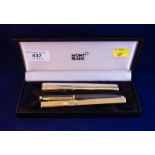 2 DUNHILL GOLD PLATED PENS,