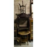 2 OCTAGONAL TABLES + WASHSTAND