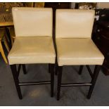 2 HIGH UPHOLSTERED STOOLS