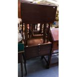 DROP LEAF TABLE + 3 DRAWER TABLE