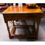 ANTIQUE WALNUT SIDE TABLE WITH DRAWER
