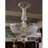 WATERFORD CRYSTAL CENTRE LIGHT WITH SCALLOPED BOWL