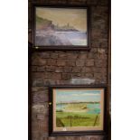 2X OIL ON CANVASES OF TRAMORE SCENES - J.J.