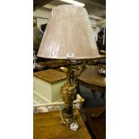 PAIR OF ORNATE GILDED TABLE LAMPS