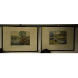 PAIR OF FISHING ENGRAVING PRINTS