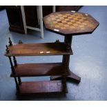 CHESS TOP TABLE + 3 TIER WALL SHELF