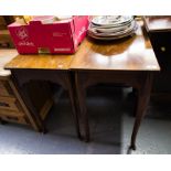 PAIR OF MAHOGANY SIDE TABLES