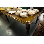 VICTORIAN MAHOGANY DINING TABLE + LEAF