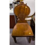 PAIR OF VICTORIAN MAHOGANY HALL CHAIR - AF