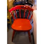 2 PAINTED CLUB CHAIRS