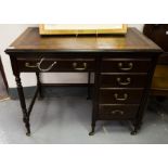 ANTIQUE MAHOG WRITING TABLE WITH DRAWER