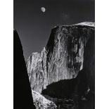 Ansel Adams (American, 1902-1984), "Moon and Half Dome," gelatin silver print, initialed in pencil