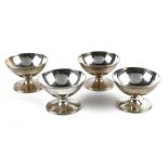 (lot of 4) George III sterling silver salt cellars, London 1785, Crouch and Hannam, each with a