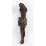 Spanish Colonial carved wood sculpture of Christ; 10"l