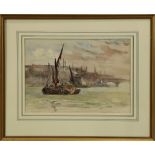 Kate Chandler Thomson (American, 1870-1948), Weathered Sail Boat, 1932, watercolor, signed and dated