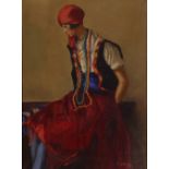 Arline B. McHugh (American, b. 1891), Gypsy Girl, oil on canvas, signed lower right, overall (with